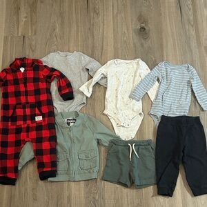 Carter's Kids Clothing Set - Red, Gray, Green